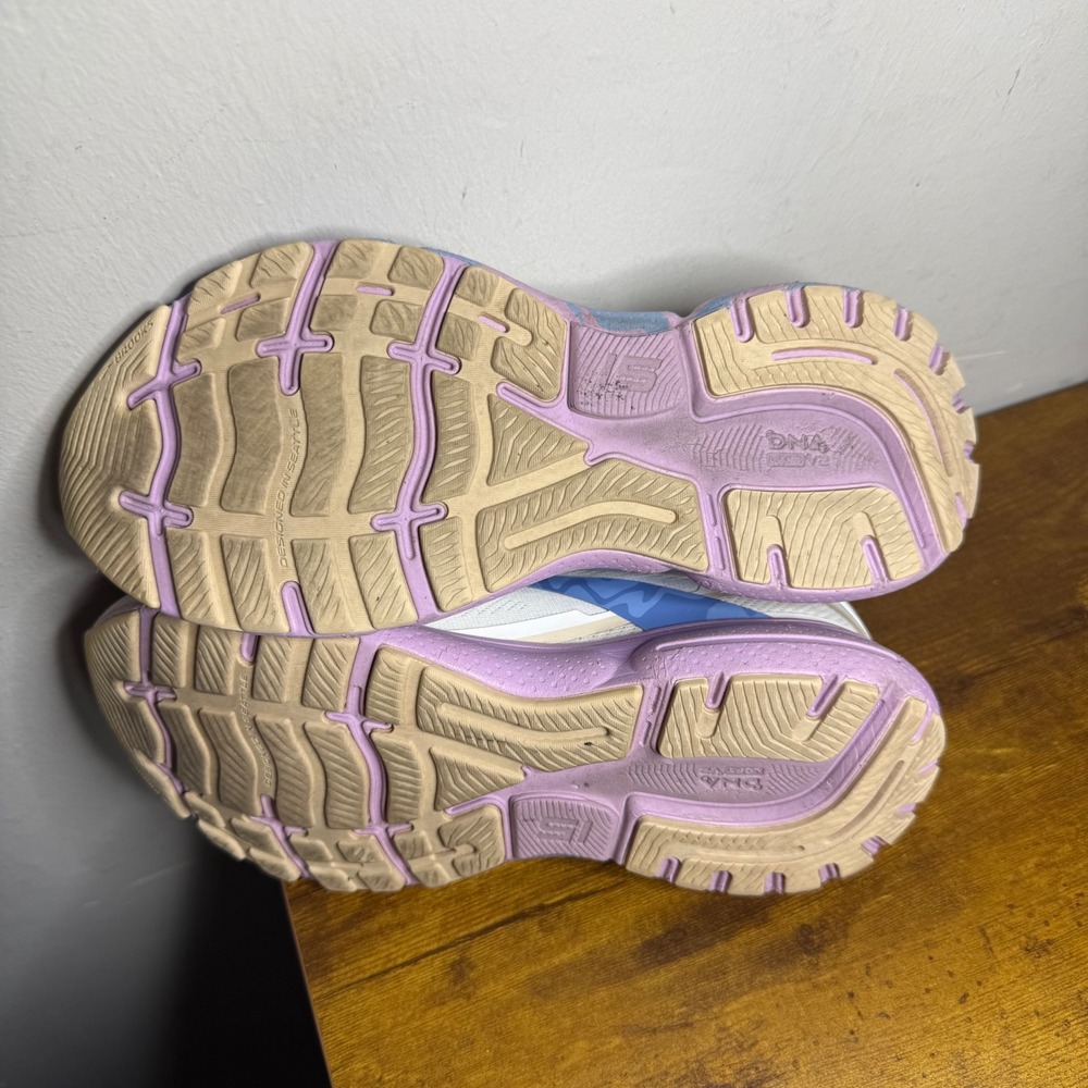 Brooks Ghost 15 Running Shoes Womens Size 8.5 White Purple 1203801B177 - Picture 5 of 7